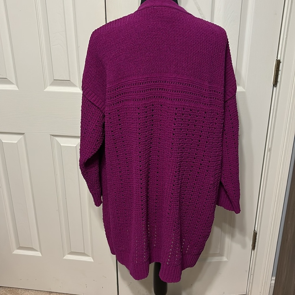 Terra & Sky Plus Open Front Cardigan - Picture 6 of 12